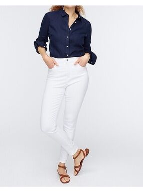 J Crew White Curvy Toothpick Jeans Size 28